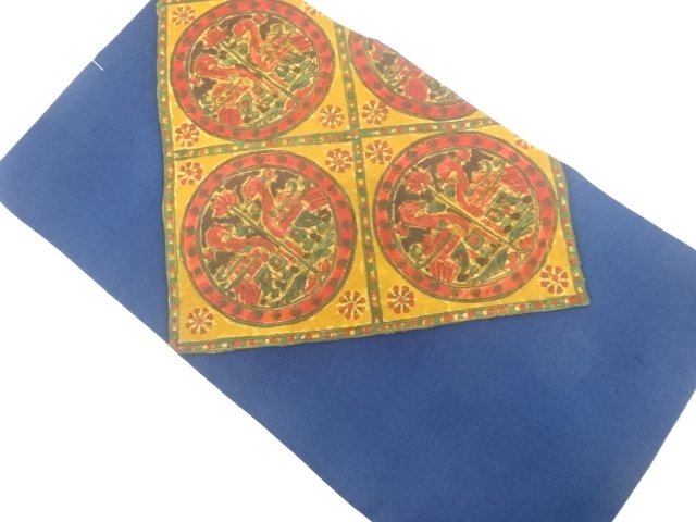 JAPANESE KIMONO / NAGOYA OBI / TSUMUGI / RHOMBUS & BIRD 